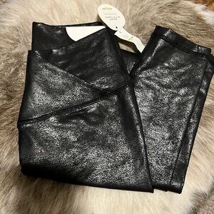 Aerie Black and Silver Leggings